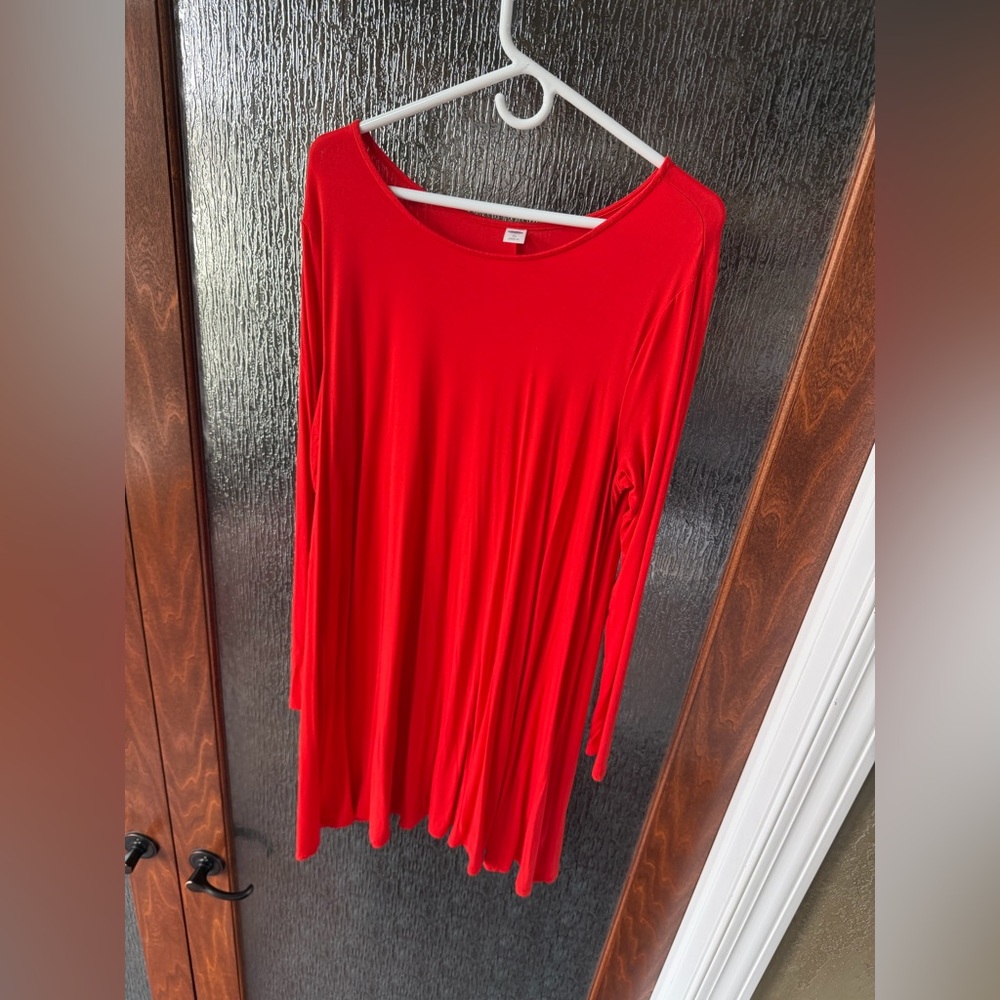 Old Navy XL Long-Sleeve Red Dress - Valentine’s Vibe Steal!